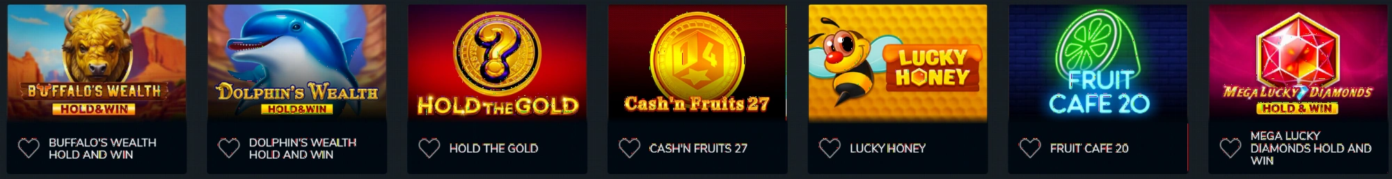 Classic slot games available at Wolf Winner Casino